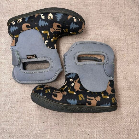 Bogs Baby Blue Woodland Insulated Rain Boots Waterproof Winter Boot Size 7 - Picture 10 of 10